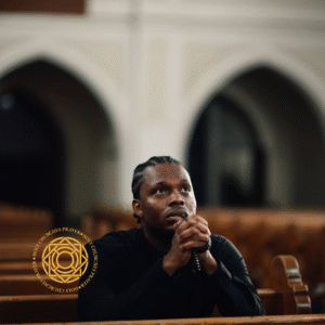Man praying for prayer for protection inside a church